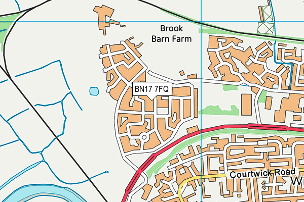 BN17 7FQ map - OS VectorMap District (Ordnance Survey) BN17 7FQ map - OS VectorMap District (Ordnance Survey)