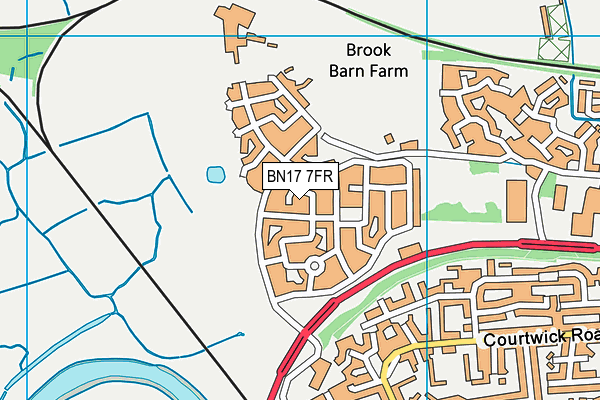 BN17 7FR map - OS VectorMap District (Ordnance Survey) BN17 7FR map - OS VectorMap District (Ordnance Survey)