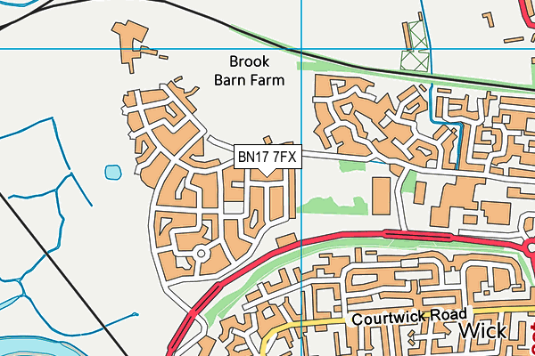 BN17 7FX map - OS VectorMap District (Ordnance Survey) BN17 7FX map - OS VectorMap District (Ordnance Survey)
