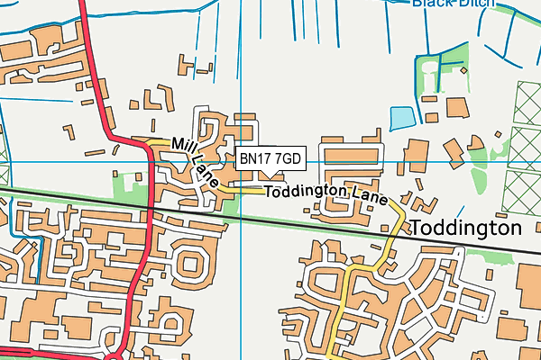 BN17 7GD map - OS VectorMap District (Ordnance Survey) BN17 7GD map - OS VectorMap District (Ordnance Survey)