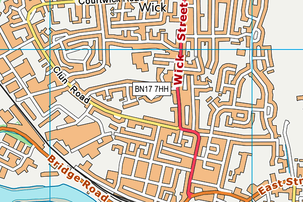 BN17 7HH map - OS VectorMap District (Ordnance Survey) BN17 7HH map - OS VectorMap District (Ordnance Survey)