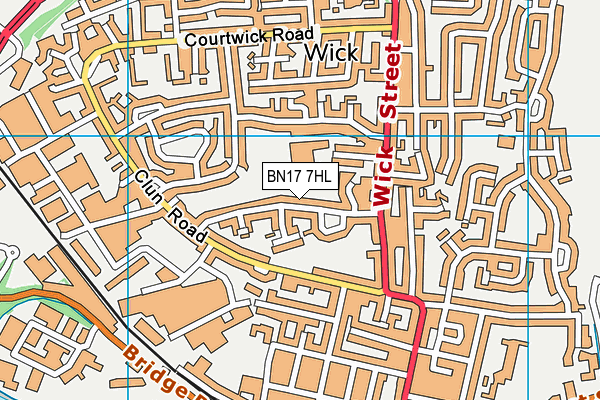 BN17 7HL map - OS VectorMap District (Ordnance Survey) BN17 7HL map - OS VectorMap District (Ordnance Survey)