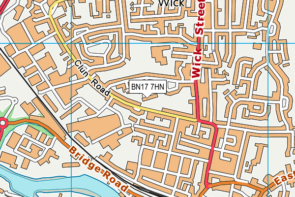 BN17 7HN map - OS VectorMap District (Ordnance Survey) BN17 7HN map - OS VectorMap District (Ordnance Survey)