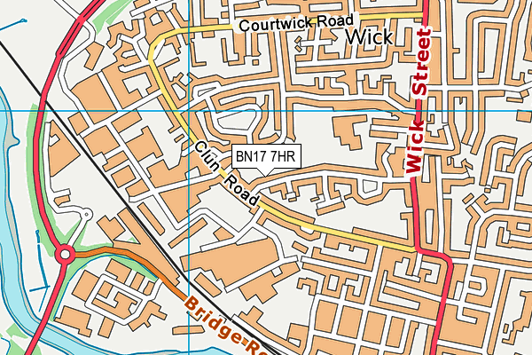 BN17 7HR map - OS VectorMap District (Ordnance Survey) BN17 7HR map - OS VectorMap District (Ordnance Survey)