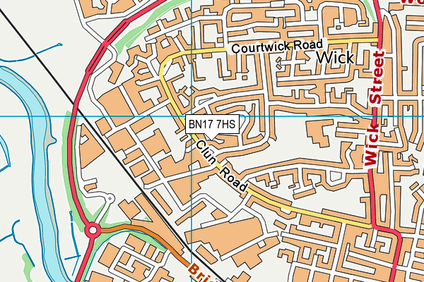 BN17 7HS map - OS VectorMap District (Ordnance Survey) BN17 7HS map - OS VectorMap District (Ordnance Survey)