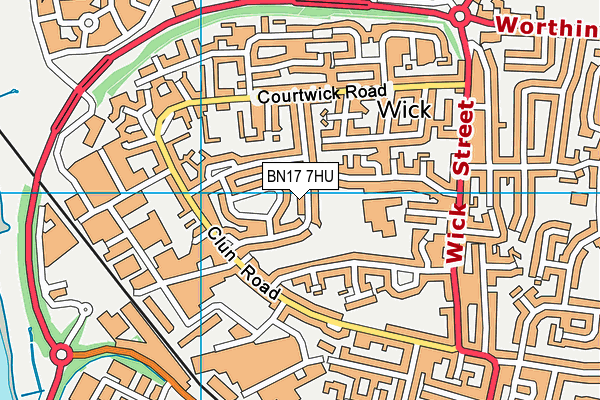 BN17 7HU map - OS VectorMap District (Ordnance Survey) BN17 7HU map - OS VectorMap District (Ordnance Survey)