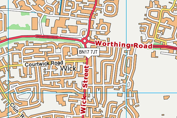 BN17 7JT map - OS VectorMap District (Ordnance Survey) BN17 7JT map - OS VectorMap District (Ordnance Survey)