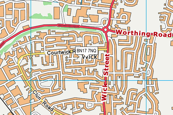 BN17 7NQ map - OS VectorMap District (Ordnance Survey) BN17 7NQ map - OS VectorMap District (Ordnance Survey)