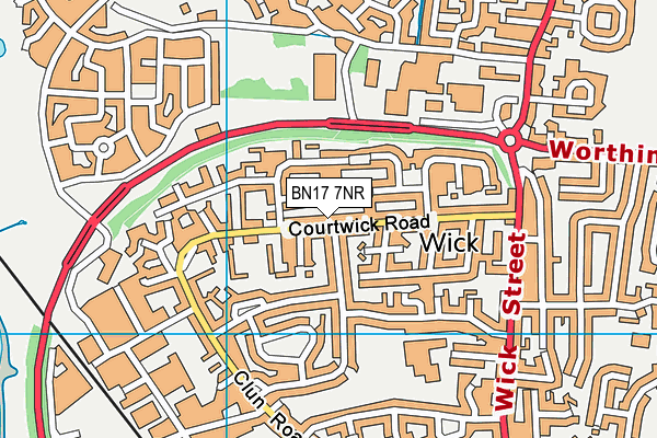 BN17 7NR map - OS VectorMap District (Ordnance Survey) BN17 7NR map - OS VectorMap District (Ordnance Survey)