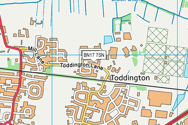 BN17 7SN map - OS VectorMap District (Ordnance Survey) BN17 7SN map - OS VectorMap District (Ordnance Survey)