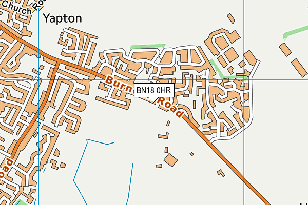 BN18 0HR map - OS VectorMap District (Ordnance Survey)