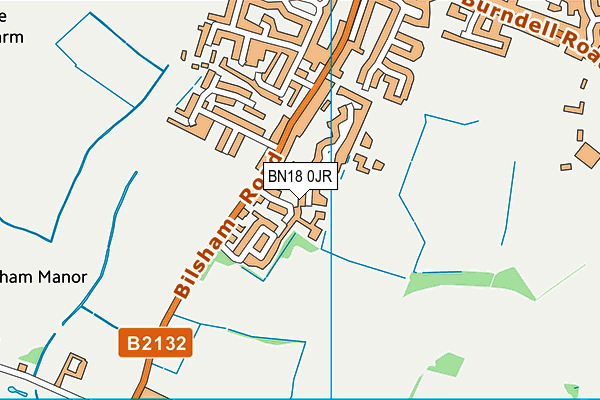 BN18 0JR map - OS VectorMap District (Ordnance Survey) BN18 0JR map - OS VectorMap District (Ordnance Survey)