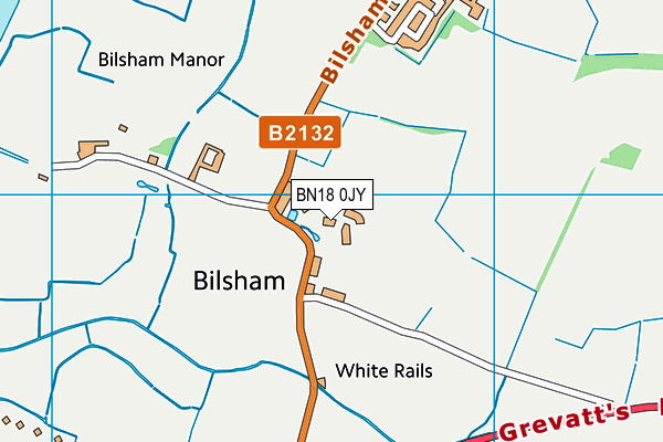 BN18 0JY map - OS VectorMap District (Ordnance Survey) BN18 0JY map - OS VectorMap District (Ordnance Survey)