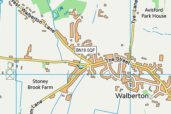BN18 0QF map - OS VectorMap District (Ordnance Survey) BN18 0QF map - OS VectorMap District (Ordnance Survey)