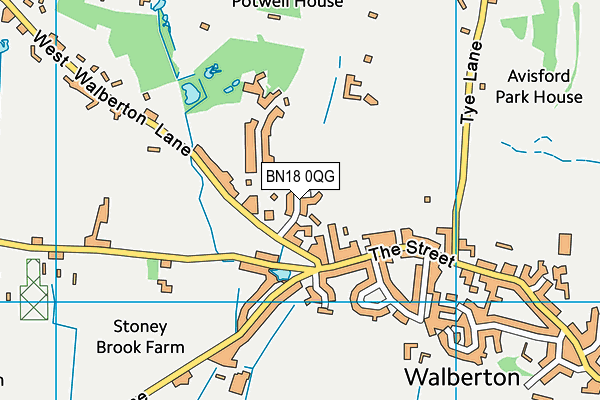 BN18 0QG map - OS VectorMap District (Ordnance Survey) BN18 0QG map - OS VectorMap District (Ordnance Survey)