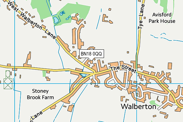 BN18 0QQ map - OS VectorMap District (Ordnance Survey) BN18 0QQ map - OS VectorMap District (Ordnance Survey)