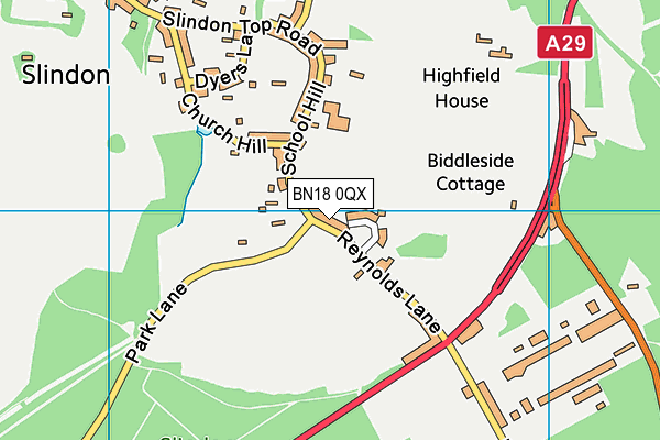 BN18 0QX map - OS VectorMap District (Ordnance Survey) BN18 0QX map - OS VectorMap District (Ordnance Survey)