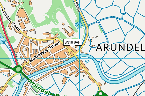 BN18 9AH map - OS VectorMap District (Ordnance Survey) BN18 9AH map - OS VectorMap District (Ordnance Survey)