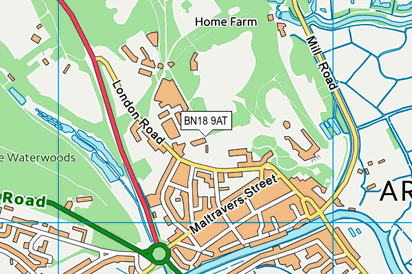 BN18 9AT map - OS VectorMap District (Ordnance Survey) BN18 9AT map - OS VectorMap District (Ordnance Survey)