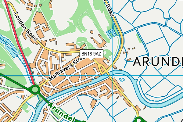 BN18 9AZ map - OS VectorMap District (Ordnance Survey) BN18 9AZ map - OS VectorMap District (Ordnance Survey)