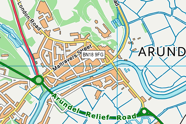 BN18 9FG map - OS VectorMap District (Ordnance Survey) BN18 9FG map - OS VectorMap District (Ordnance Survey)