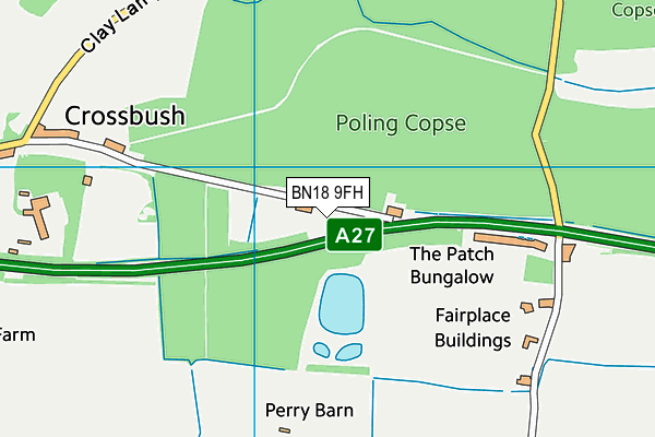 BN18 9FH map - OS VectorMap District (Ordnance Survey)