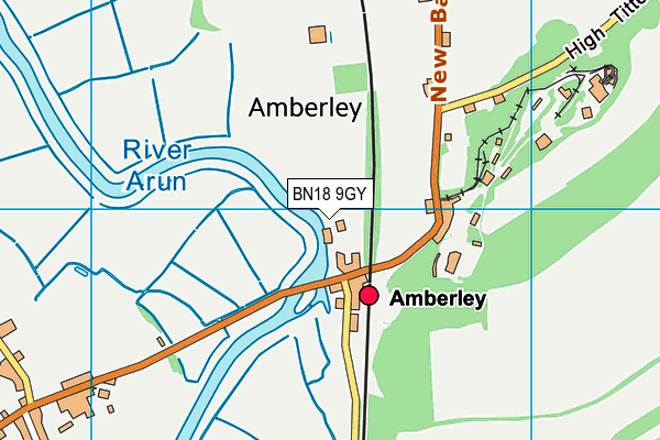BN18 9GY map - OS VectorMap District (Ordnance Survey) BN18 9GY map - OS VectorMap District (Ordnance Survey)