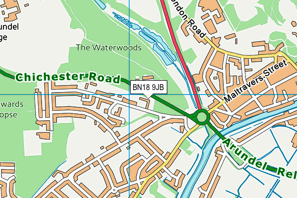 BN18 9JB map - OS VectorMap District (Ordnance Survey) BN18 9JB map - OS VectorMap District (Ordnance Survey)