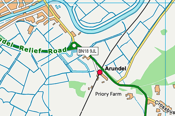BN18 9JL map - OS VectorMap District (Ordnance Survey) BN18 9JL map - OS VectorMap District (Ordnance Survey)