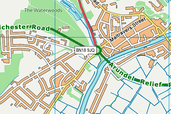 BN18 9JQ map - OS VectorMap District (Ordnance Survey) BN18 9JQ map - OS VectorMap District (Ordnance Survey)