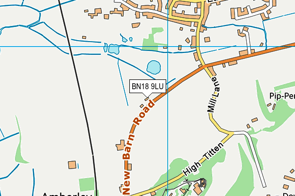 BN18 9LU map - OS VectorMap District (Ordnance Survey) BN18 9LU map - OS VectorMap District (Ordnance Survey)