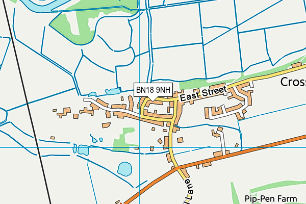 BN18 9NH map - OS VectorMap District (Ordnance Survey) BN18 9NH map - OS VectorMap District (Ordnance Survey)