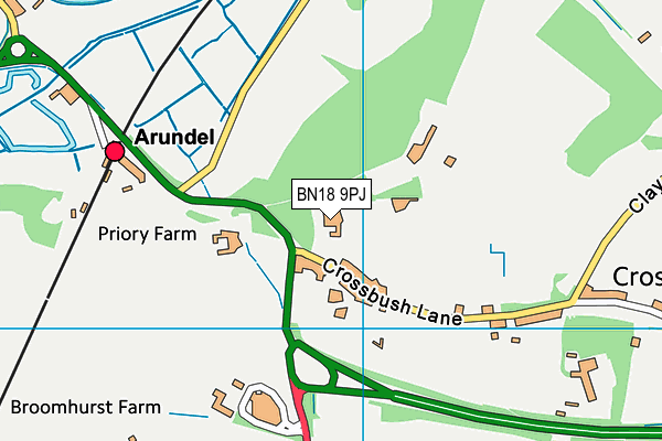BN18 9PJ map - OS VectorMap District (Ordnance Survey) BN18 9PJ map - OS VectorMap District (Ordnance Survey)