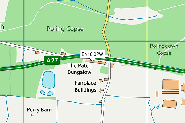 BN18 9PW map - OS VectorMap District (Ordnance Survey) BN18 9PW map - OS VectorMap District (Ordnance Survey)
