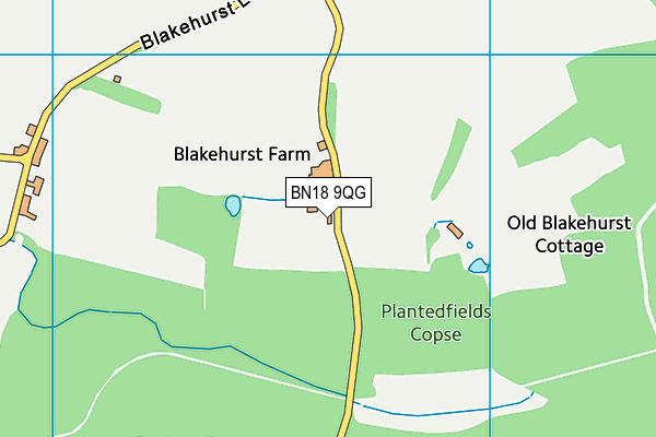 BN18 9QG map - OS VectorMap District (Ordnance Survey) BN18 9QG map - OS VectorMap District (Ordnance Survey)