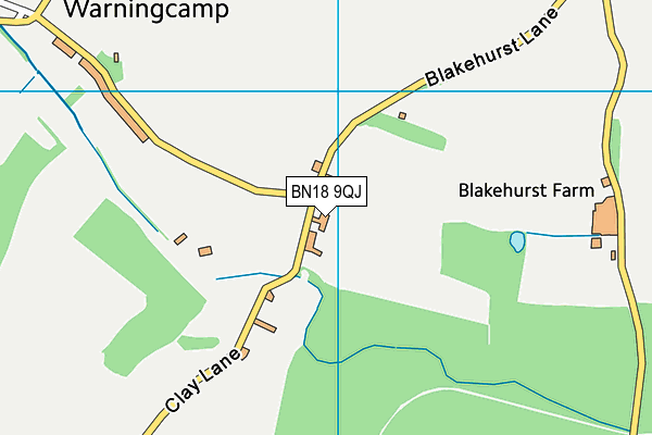 BN18 9QJ map - OS VectorMap District (Ordnance Survey) BN18 9QJ map - OS VectorMap District (Ordnance Survey)