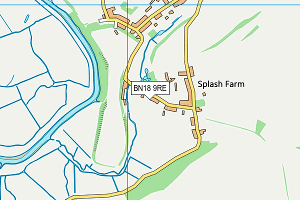 BN18 9RE map - OS VectorMap District (Ordnance Survey) BN18 9RE map - OS VectorMap District (Ordnance Survey)