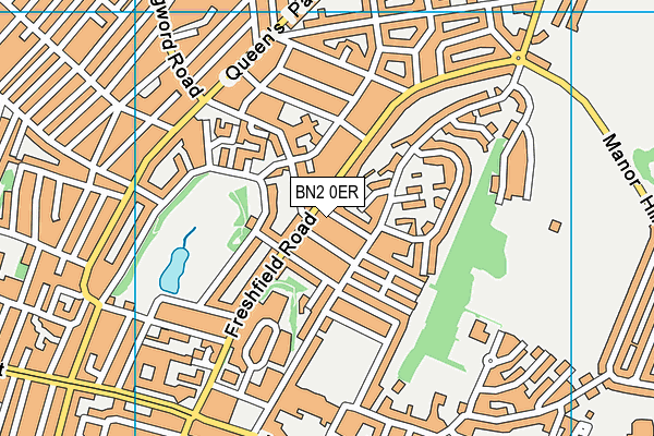 BN2 0ER map - OS VectorMap District (Ordnance Survey) BN2 0ER map - OS VectorMap District (Ordnance Survey)