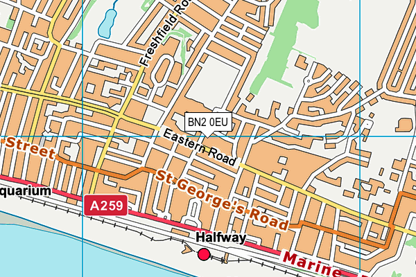 BN2 0EU map - OS VectorMap District (Ordnance Survey) BN2 0EU map - OS VectorMap District (Ordnance Survey)