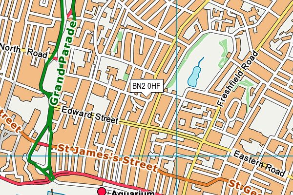 BN2 0HF map - OS VectorMap District (Ordnance Survey)