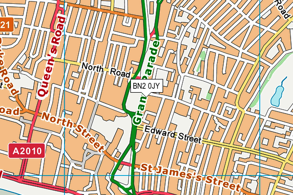 BN2 0JY map - OS VectorMap District (Ordnance Survey)