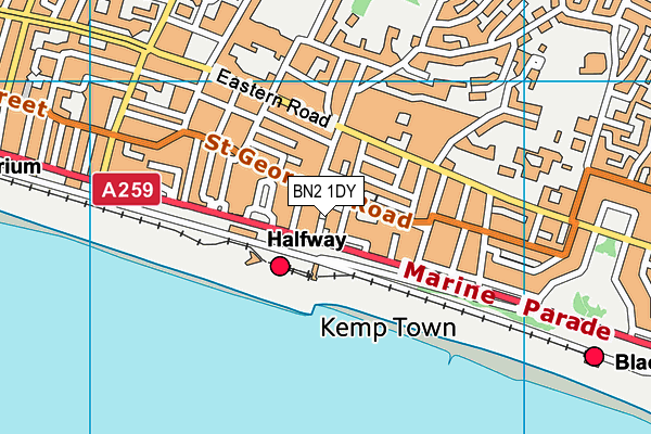 BN2 1DY map - OS VectorMap District (Ordnance Survey) BN2 1DY map - OS VectorMap District (Ordnance Survey)