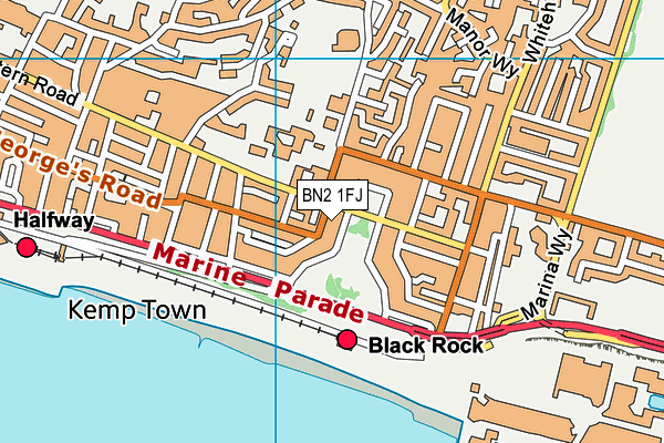 BN2 1FJ map - OS VectorMap District (Ordnance Survey) BN2 1FJ map - OS VectorMap District (Ordnance Survey)