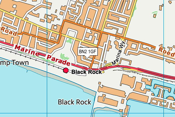 BN2 1GF map - OS VectorMap District (Ordnance Survey) BN2 1GF map - OS VectorMap District (Ordnance Survey)