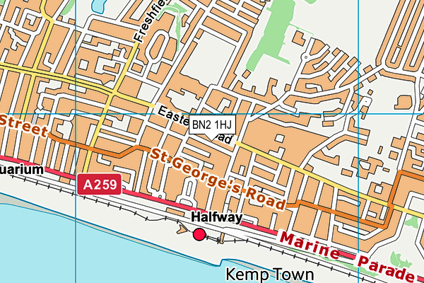 BN2 1HJ map - OS VectorMap District (Ordnance Survey) BN2 1HJ map - OS VectorMap District (Ordnance Survey)