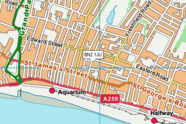 BN2 1JU map - OS VectorMap District (Ordnance Survey) BN2 1JU map - OS VectorMap District (Ordnance Survey)