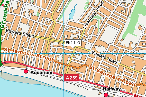 BN2 1LQ map - OS VectorMap District (Ordnance Survey) BN2 1LQ map - OS VectorMap District (Ordnance Survey)