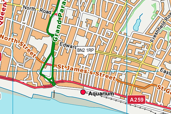 BN2 1RP map - OS VectorMap District (Ordnance Survey) BN2 1RP map - OS VectorMap District (Ordnance Survey)