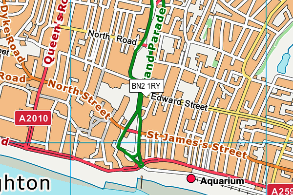 BN2 1RY map - OS VectorMap District (Ordnance Survey) BN2 1RY map - OS VectorMap District (Ordnance Survey)