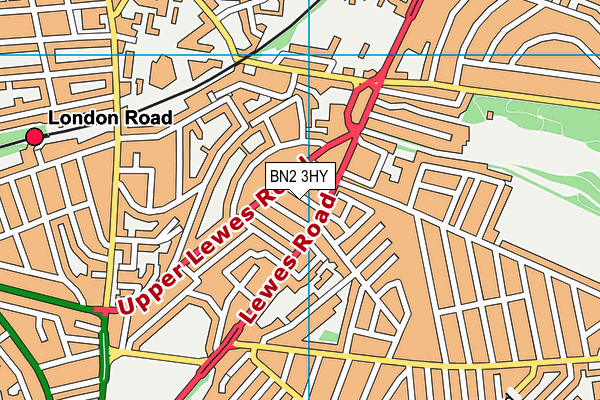BN2 3HY map - OS VectorMap District (Ordnance Survey) BN2 3HY map - OS VectorMap District (Ordnance Survey)
